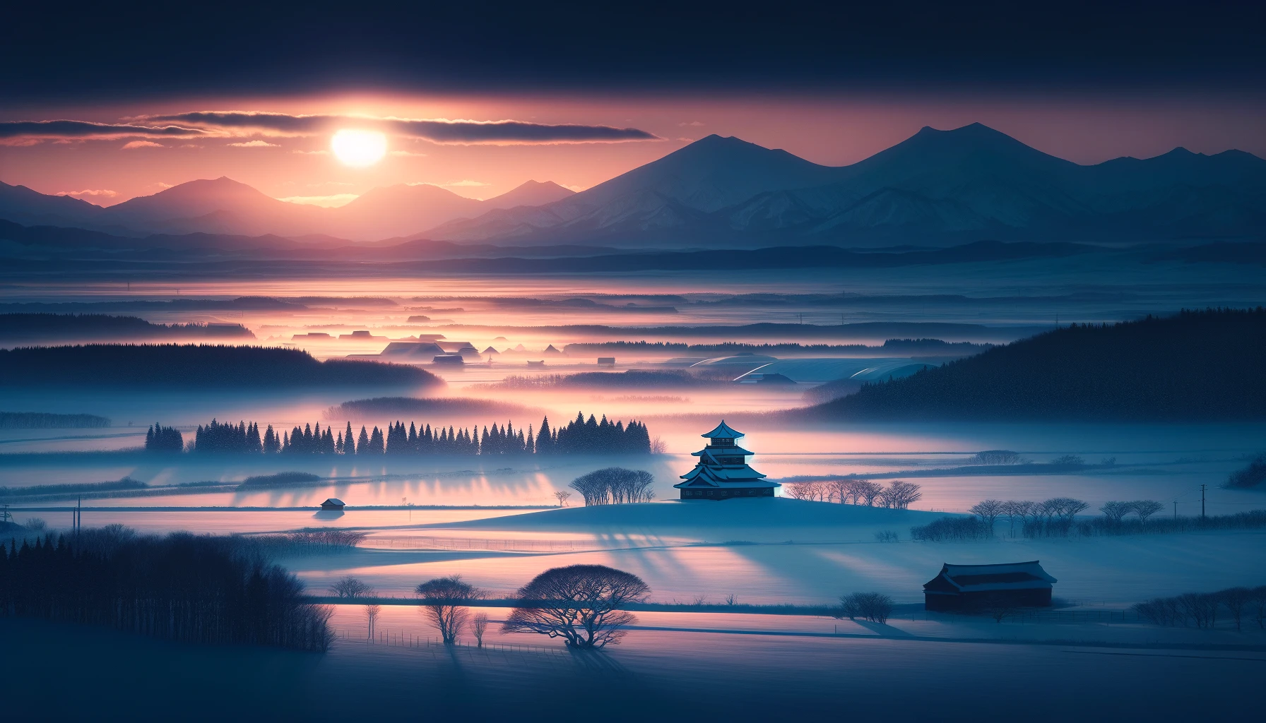 Snowy Hokkaido Evening